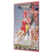 Schwimmbad Party Vintag Schwimmbad Sommer Klemmbrett (Links)