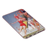 Schwimmbad Party Vintag Schwimmbad Sommer Magnet (Rechte Seite)
