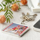 Schwimmbad Party Vintag Schwimmbad Sommer Schlüsselanhänger (Seite)