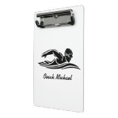 Schwimmbad Personalisiert Name Schwarz Mini Klemmbrett (Gewinkelt2)