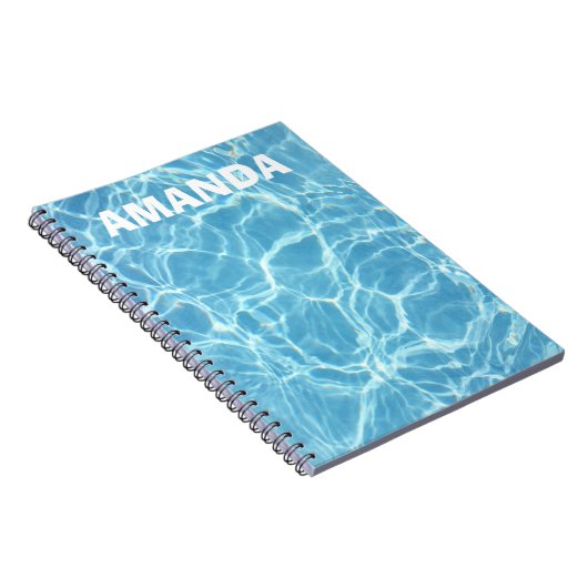 Schwimmbad Personalisiertes Notebook Notizblock (Rechte Seite)