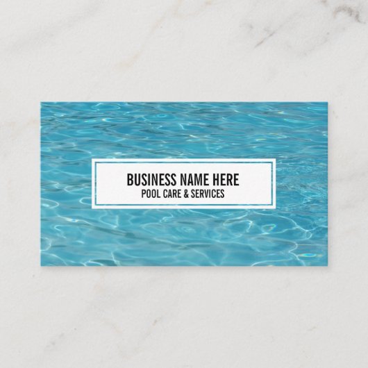 Schwimmbad Pflegeaqua Schwimmbad Foto Visitenkarte (Vorderseite)