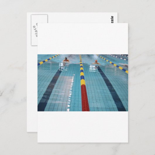 Schwimmbad Postkarte (Vorne/Hinten)