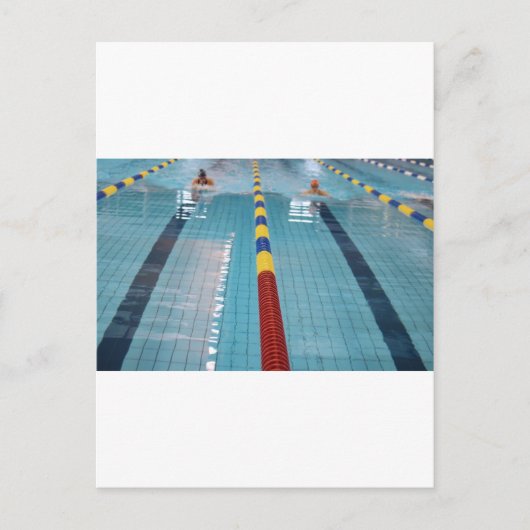 Schwimmbad Postkarte (Vorderseite)