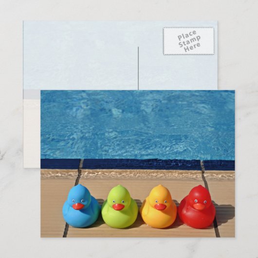 Schwimmbad Postkarte (Vorne/Hinten)