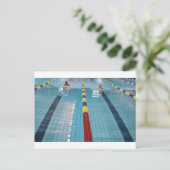 Schwimmbad Postkarte (Stehend Vorderseite)