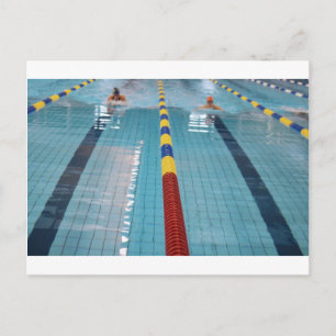 Schwimmbad Postkarte