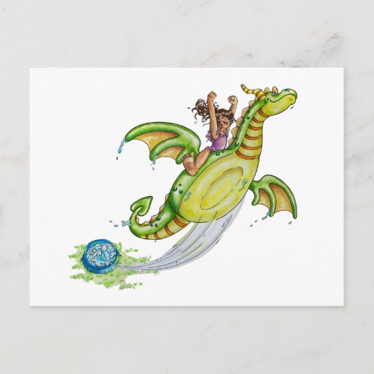 Schwimmbad Postkarte (Vorderseite)