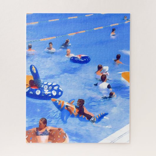 Schwimmbad Puzzle (Vertikal)