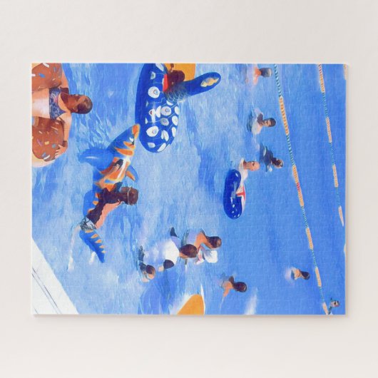 Schwimmbad Puzzle (Horizontal)