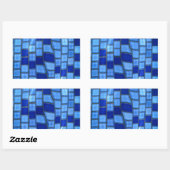 Schwimmbad Rechteckiger Aufkleber (Blatt)