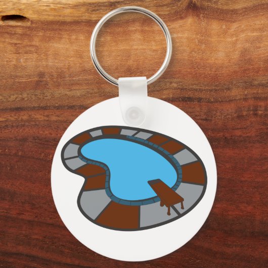 Schwimmbad Schlüsselanhänger (Vorderseite)