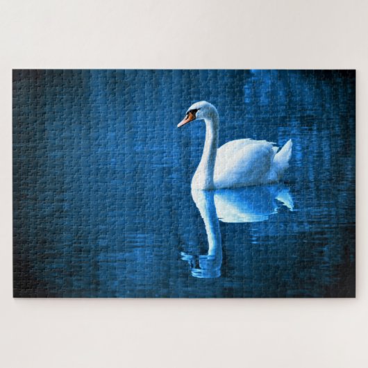 Schwimmbad-Schwanenpuzzle Puzzle (Horizontal)
