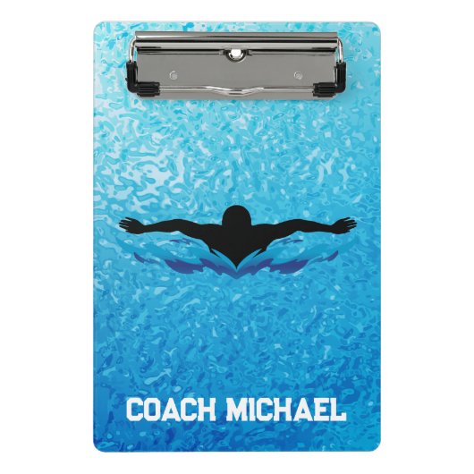 Schwimmbad Schwimmbad Personalisiert Name Mini Klemmbrett (Vorderseite)