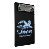 Schwimmbad Schwimmbad Personalisiert Name Mini Klemmbrett (Schrägansicht)