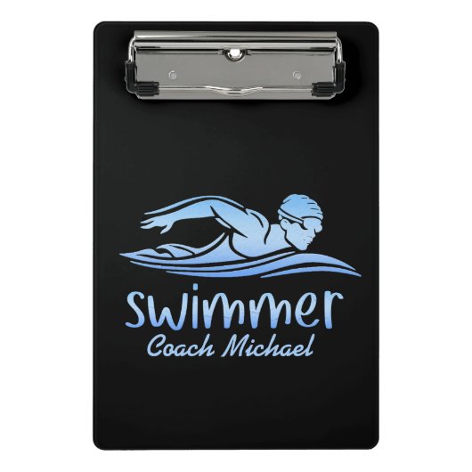 Schwimmbad Schwimmbad Personalisiert Name Mini Klemmbrett (Vorderseite)