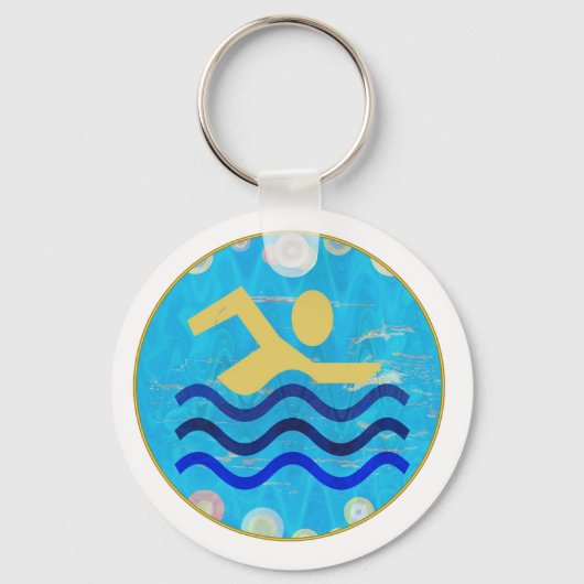 Schwimmbad : Schwimmbad Schlüsselanhänger (Vorderseite)