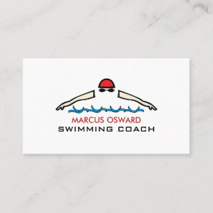 Schwimmbad, Schwimmbad und Rettungsschwimmer Visitenkarte