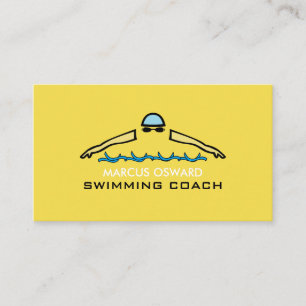 Schwimmbad, Schwimmbad und Rettungsschwimmer Visitenkarte