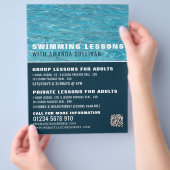 Schwimmbad, Schwimmen Lektion Werbung Flyer (Hand)