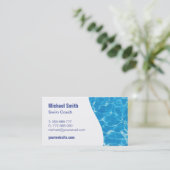 Schwimmbad schwimmt schwimmer Lehrer Visitenkarte (Stehend Vorderseite)