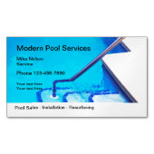 Schwimmbad Service Moderne Magnetische Visitenkarte (Vorderseite)
