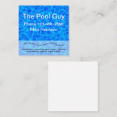 Schwimmbad Service Pool Billard Platz Quadratische Visitenkarte (Vorne/Hinten)