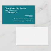 Schwimmbad Service Visitenkarte (Vorne/Hinten)