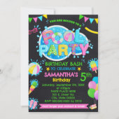 Schwimmbad Sommer Geburtstag Bash Kinder Rosa Part Einladung (Vorderseite)