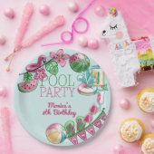Schwimmbad Sommer Party Geburtstag Pappteller (Party)