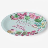 Schwimmbad Sommer Party Geburtstag Pappteller (Schrägansicht)