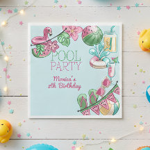 Schwimmbad Sommer Party Geburtstag