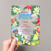 Schwimmbad Sommergetränke Geburtstag Erwachsenen P Acryleinladungen (Insitu (Handheld))