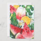 Schwimmbad Sommergetränke Geburtstag Erwachsenen P Einladung (Rückseite)