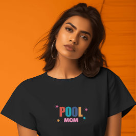 Schwimmbad Sommertypografie schwarze Mama T - Shir T-Shirt