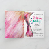 Schwimmbad Sommerurlaub Lila Wasserfarbe Spritzer Karte (Innenseite)