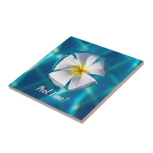 Schwimmbad Sparklasswasser mit Blume Geschenk Fliese (Seite)