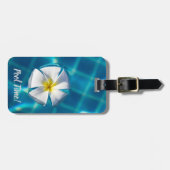 Schwimmbad Sparklasswasser mit Blume Geschenk Gepäckanhänger (Vorderseite horizontal)