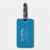 Schwimmbad Sparklasswasser mit Blume Geschenk Gepäckanhänger (Rückseite vertikal)