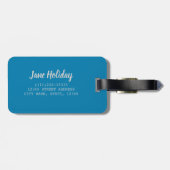 Schwimmbad Sparklasswasser mit Blume Geschenk Gepäckanhänger (Rückseite horizontal)