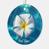Schwimmbad Sparklasswasser mit Blume Geschenk Keramik Ornament (Links)