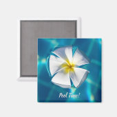 Schwimmbad Sparklasswasser mit Blume Geschenk Magnet (Vorderseite/Rückseite)