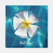 Schwimmbad Sparklasswasser mit Blume Geschenk Magnet (Vorne)