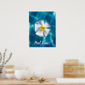 Schwimmbad Sparklasswasser mit Blume Geschenk Poster (Küche)