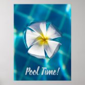 Schwimmbad Sparklasswasser mit Blume Geschenk Poster (Vorne)