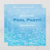 Schwimmbad Swim Sparkling Water Beach Party Einlad Einladung (Vorne/Hinten)