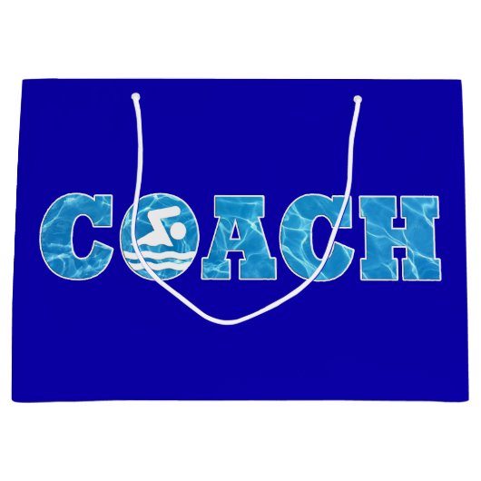 Schwimmbad & Tauchcoach Schwimmbad Wasserschwimmba Große Geschenktüte (Vorderseite)