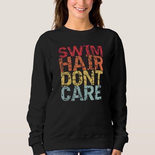 Schwimmbad Tauchen Sport Schwimmer schwimmen Hair Sweatshirt (Vorderseite)