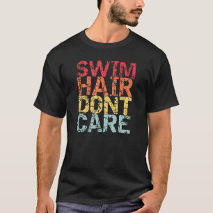 Schwimmbad Tauchen Sport Schwimmer schwimmen Hair  T-Shirt