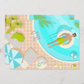 Schwimmbad Typ auf tropischen Sommerurlaub am Stra Dankeskarte (Vorne/Hinten)